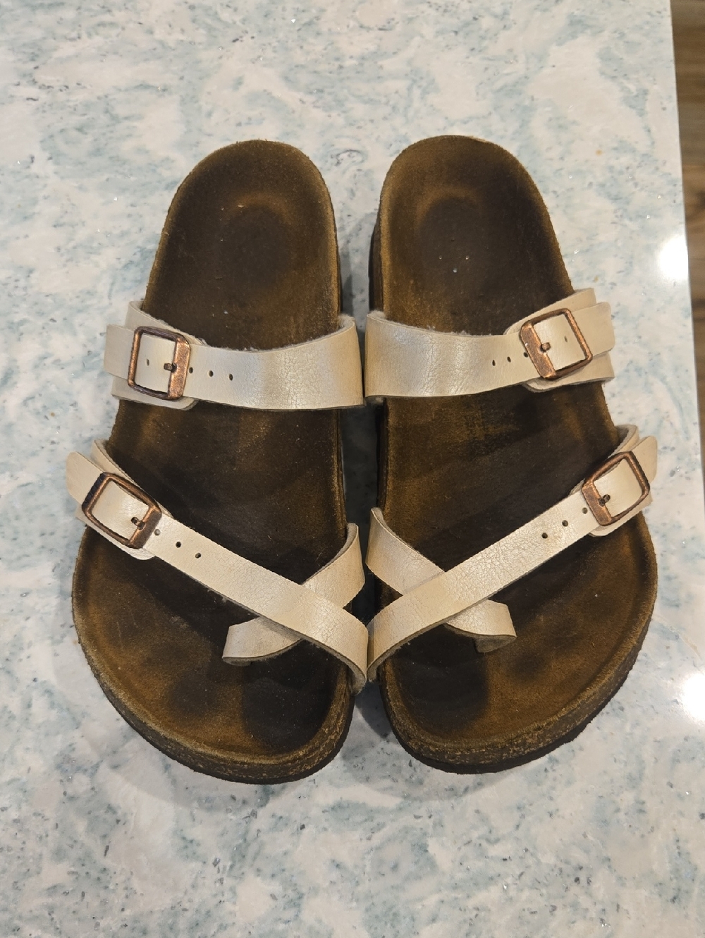 Mayari Birkenstock Pearl Size 36 Strappy Cork Footbed Sandals